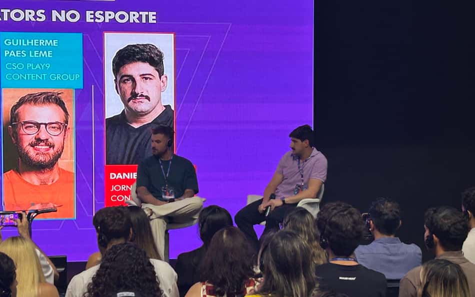 Braune, torcedor e influencer do Botafogo durante palestra da RIW