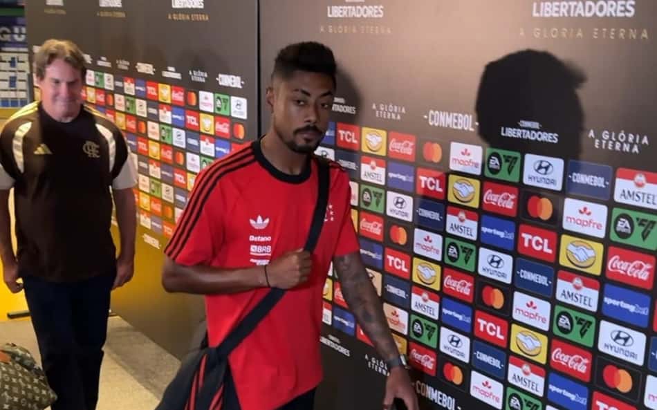 Bruno Henrique após a partida entre Cruzeiro e Flamengo, válida pelas oitavas de final da Libertadores, no Mineirão