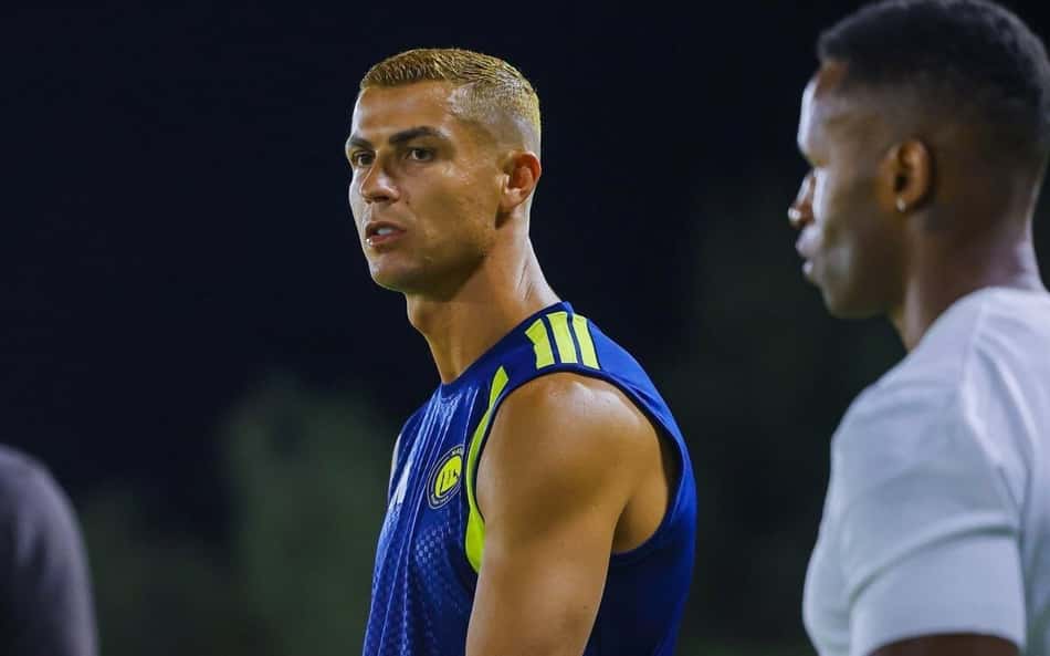 Cristiano Ronaldo em treinamento do Al-Nassr
