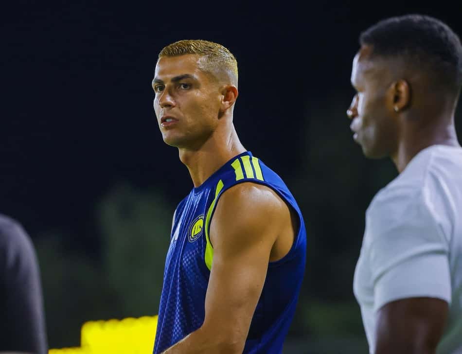 Cristiano Ronaldo em treinamento do Al-Nassr