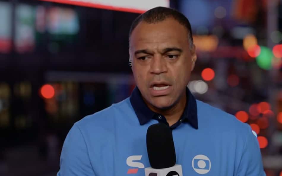 Denílson durante programação do Sportv na Copa do Mundo