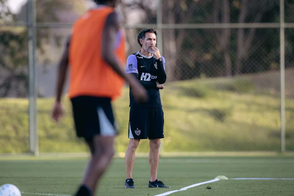 Domínguez treinamento cidade do galo (Foto: Pedro Souza / Atlético)