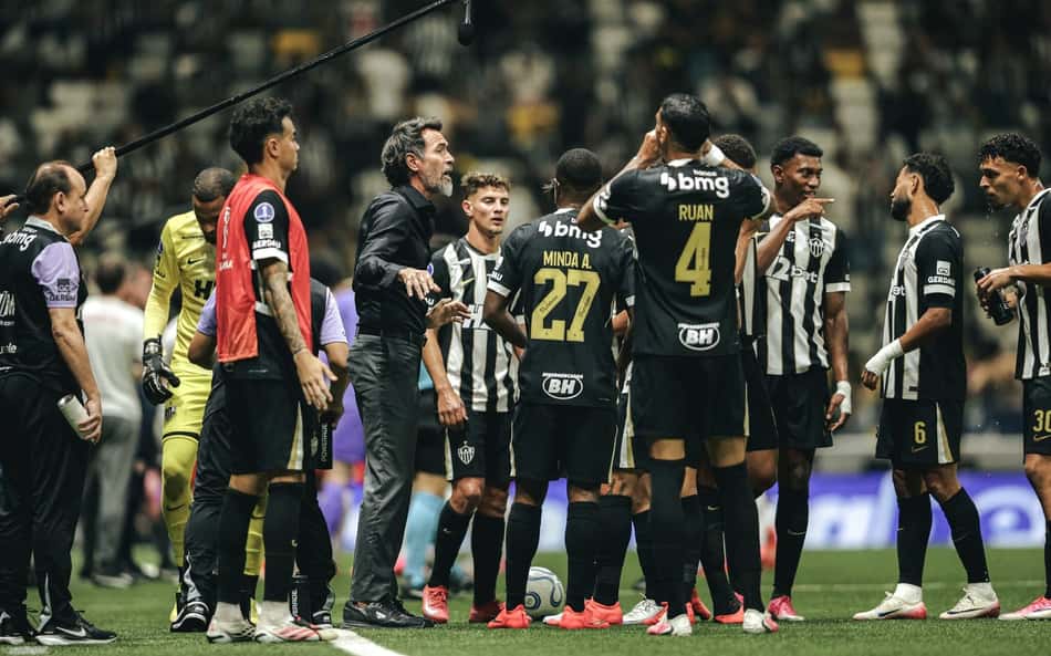 Domínguez em Atlético x Bragantino na Arena MRV (Foto: Pedro Souza / Atlético)