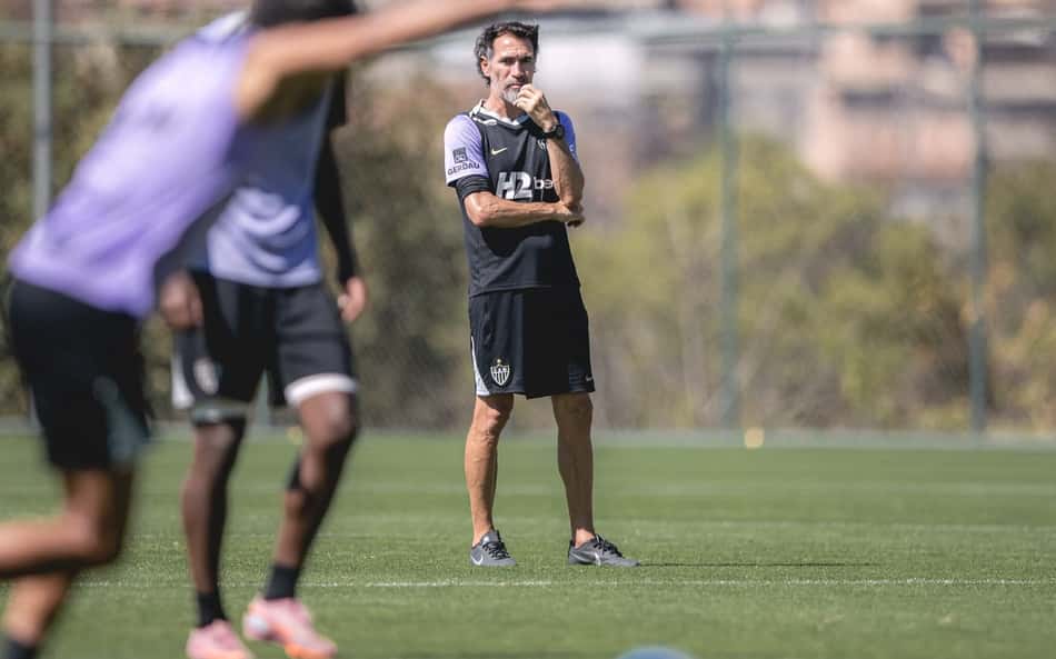 Domínguez preparação contra o Remo (Foto: Pedro Souza / Atlético)