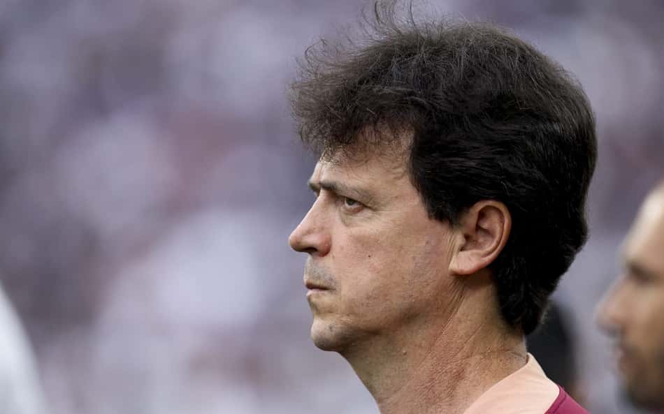 Fernando Diniz durante a partida entre Corinthians x Santos