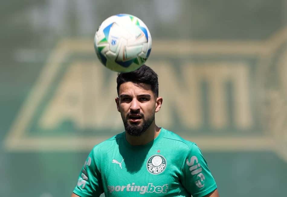 Flaco López durante treino do Palmeiras