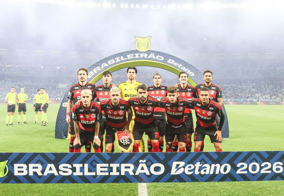 Time do Flamengo antes de enfrentar o Cruzeiro