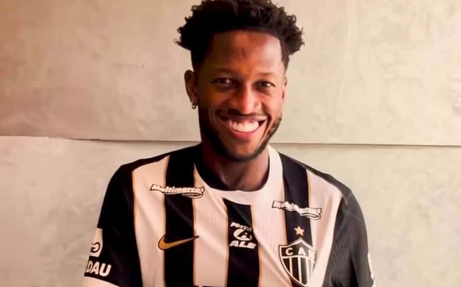 Fred com a camisa do Atlético (reprodução Atlético)