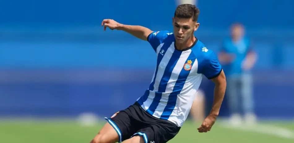 Gabriel Moscardo em ação pelo Espanyol na pré-temporada