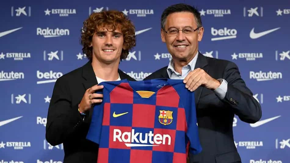 Apresentação de Griezmann no Barcelona em julho de 2019. 