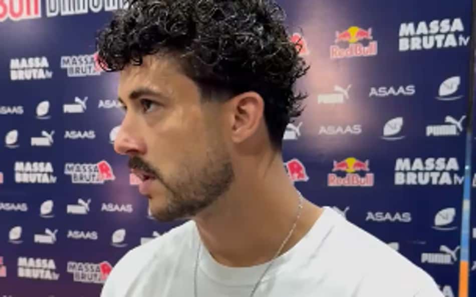 Gustavo Henrique fala em zona mista após vitória sobre o Bragantino