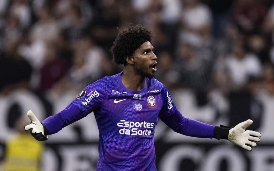 Hugo Souza durante Corinthians x Rosario Central