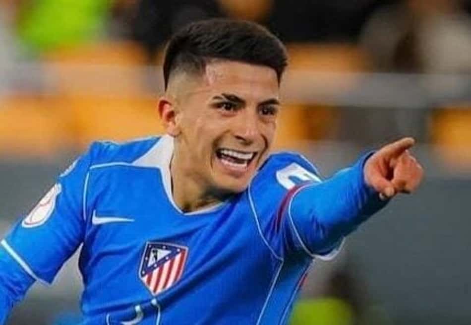 Thiago Almada comemora gol pelo Atlético de Madrid (Foto: Reprodução Instagram)