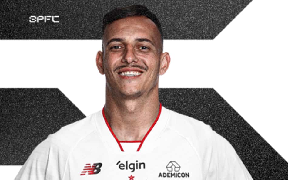 Iago Borduchi em anúncio do São Paulo