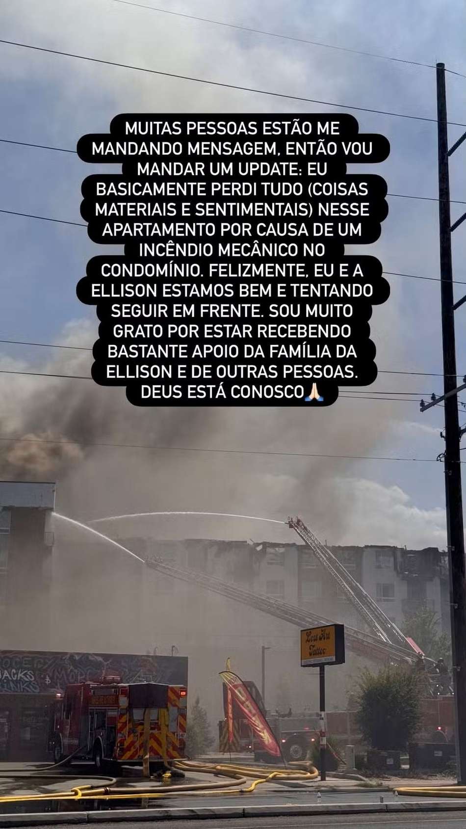 Nadador olímpico brasileiro se manifesta via redes sociais (Foto: Reprodução/Instagram)
