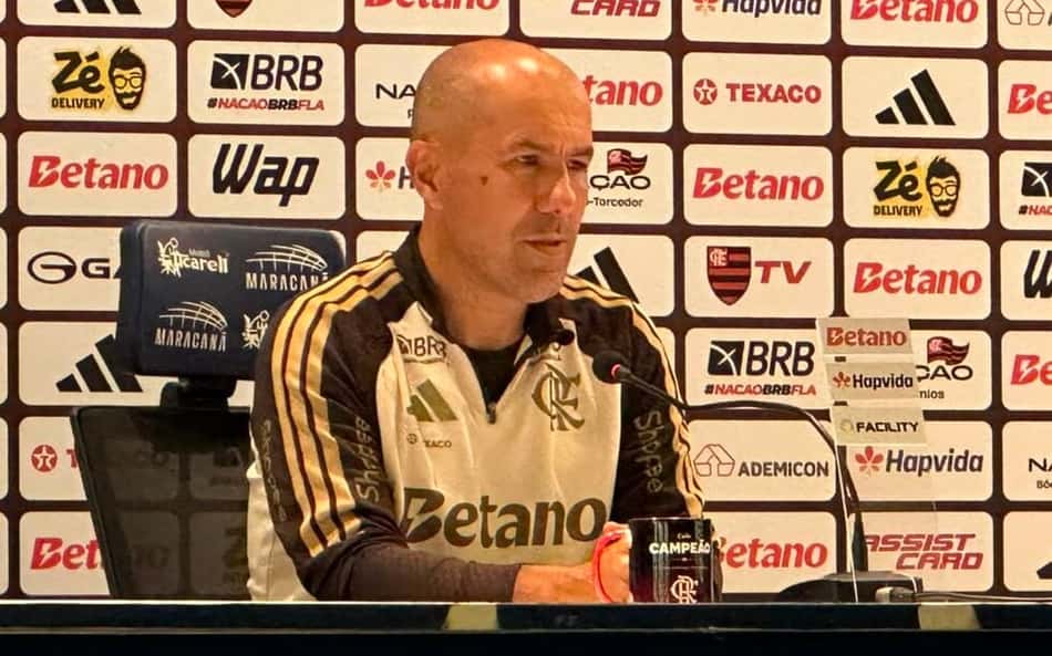 Jardim em coletiva de imprensa do Flamengo