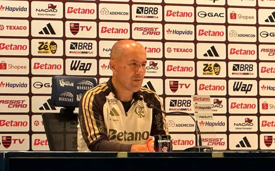 Jardim em coletiva de imprensa do Flamengo