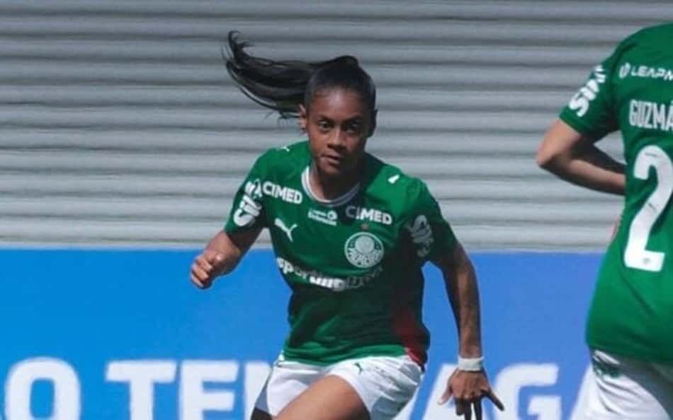 Jogadora do Palmeiras na vitória sobre o Internacional