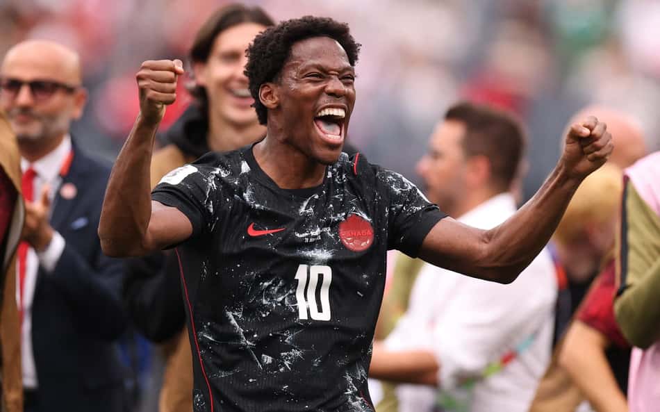 Jonathan David comemora classificação do Canadá para as oitavas de final da Copa do Mundo