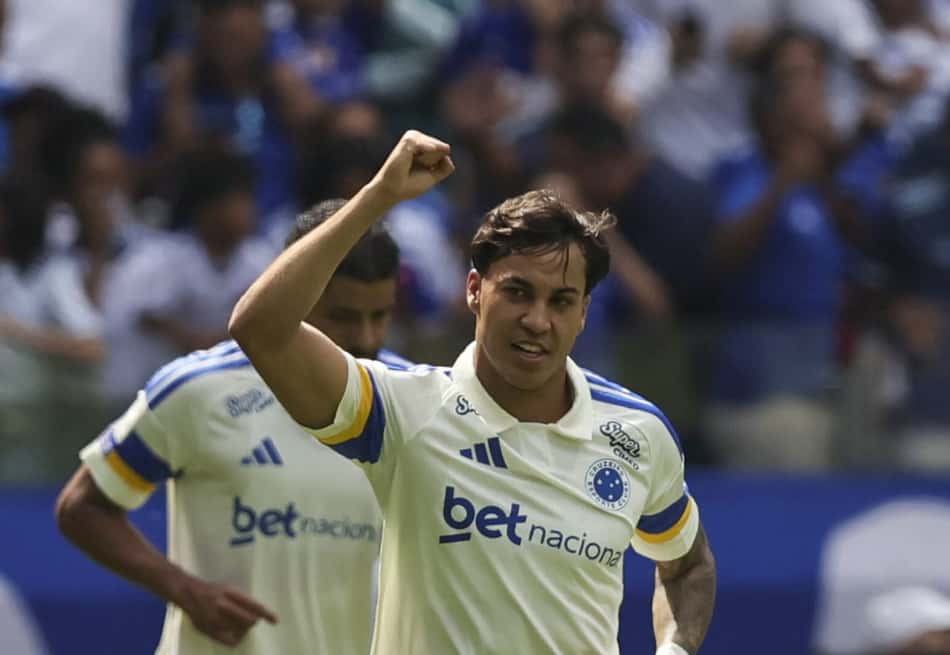 Kaio Jorge comemora gol do Cruzeiro