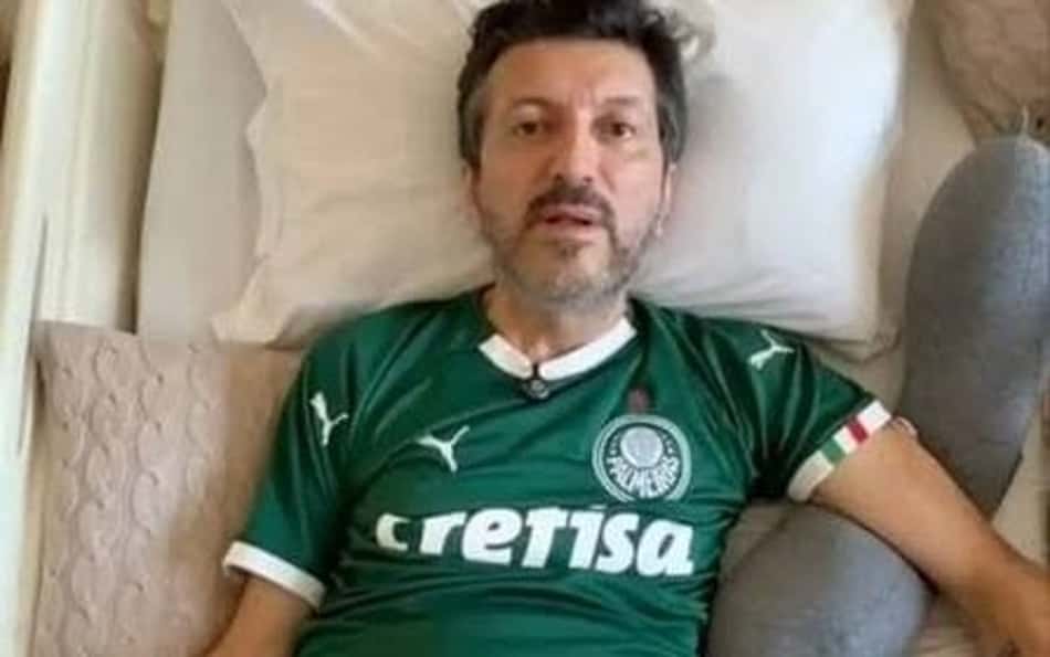 Lito Sousa com a camisa do Palmeiras
