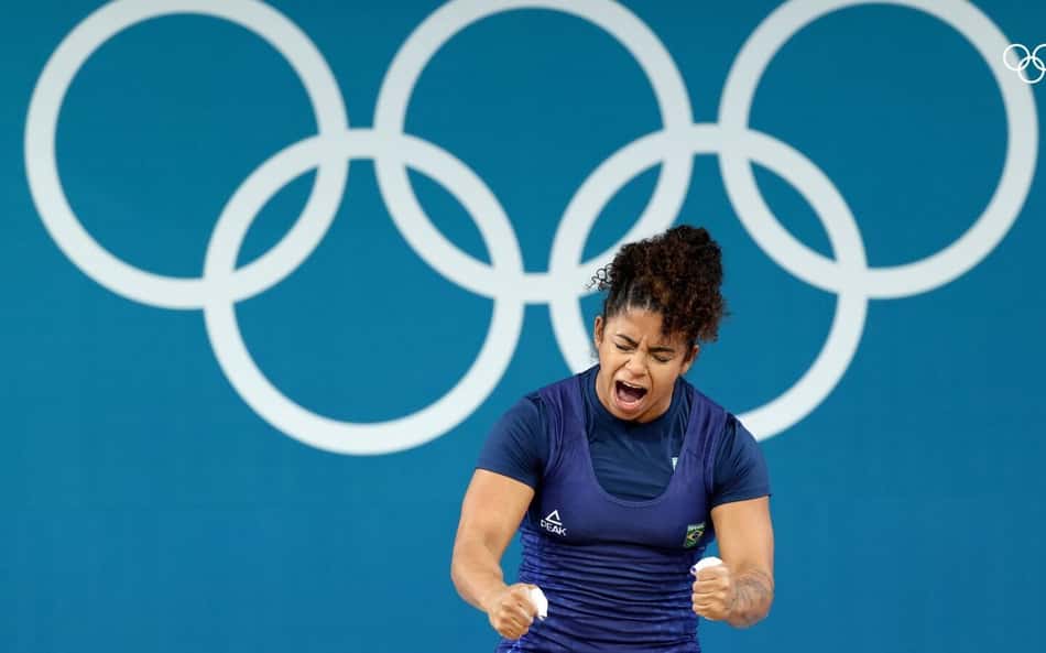 Laura Amaro é um dos principais nomes do halterofilismo brasileiro para as Olimpíadas de 2028 (Foto: Reprodução / Jogos Olímpicos)