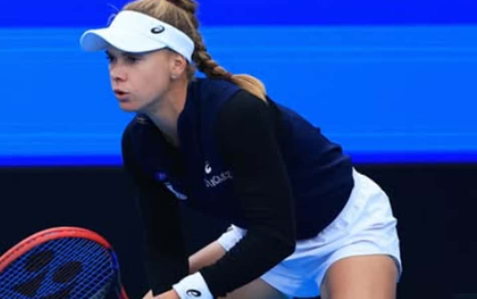 Laura Pigossi na Billie Jean King Cup, em Hobart (Reprodução)
