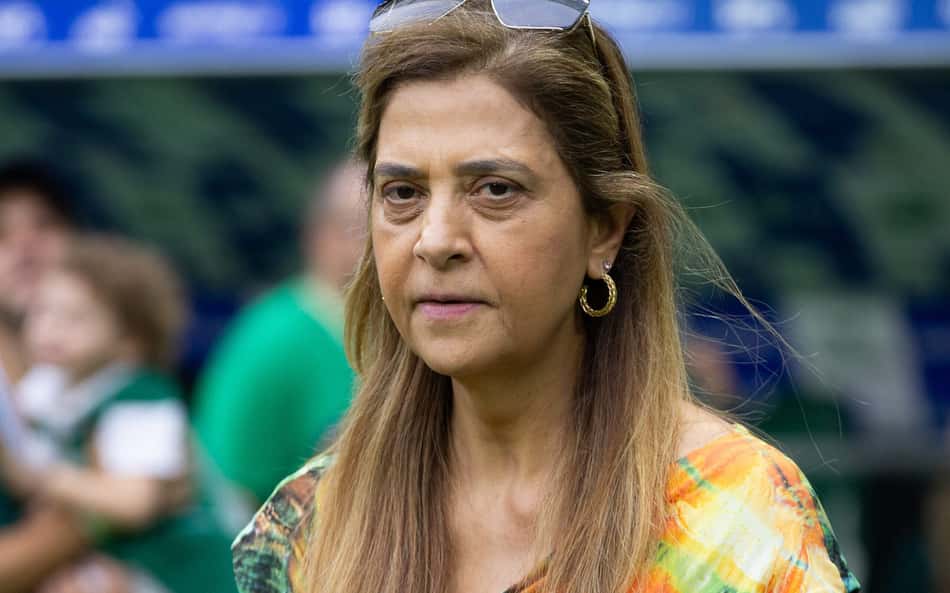 Leila Pereira durante partida do Palmeiras