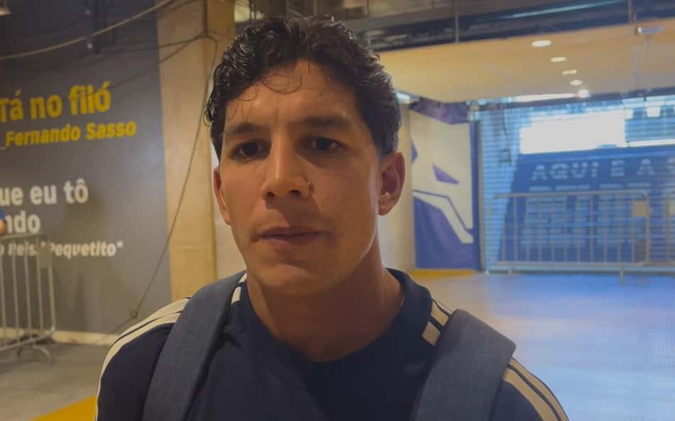 Lucas Romero na zona mista