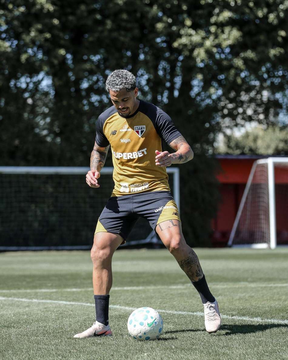 Luciano em treino
