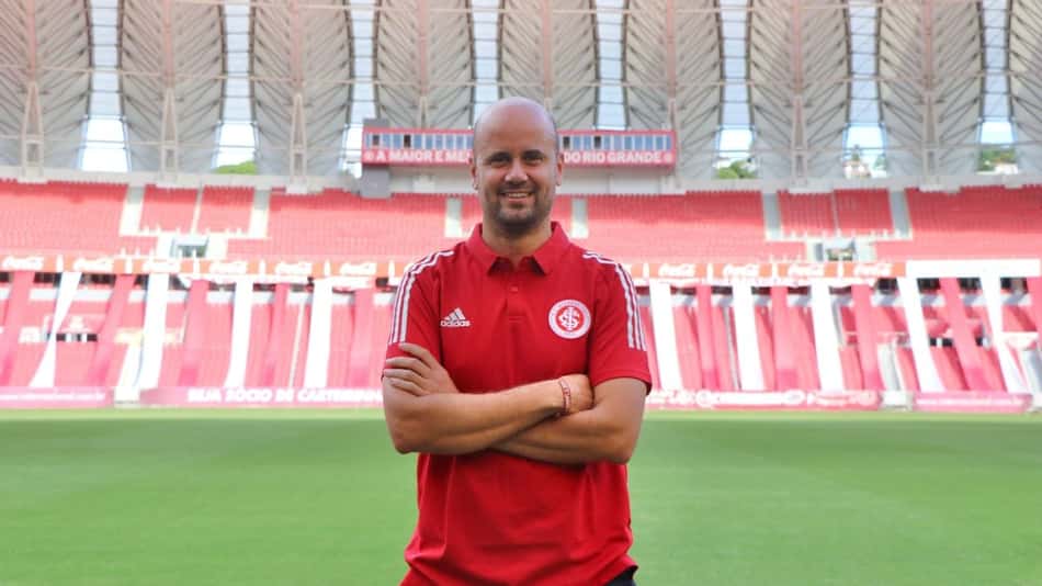 Miguel Ángel Ramírez em seu anúncio como treinador do Internacional