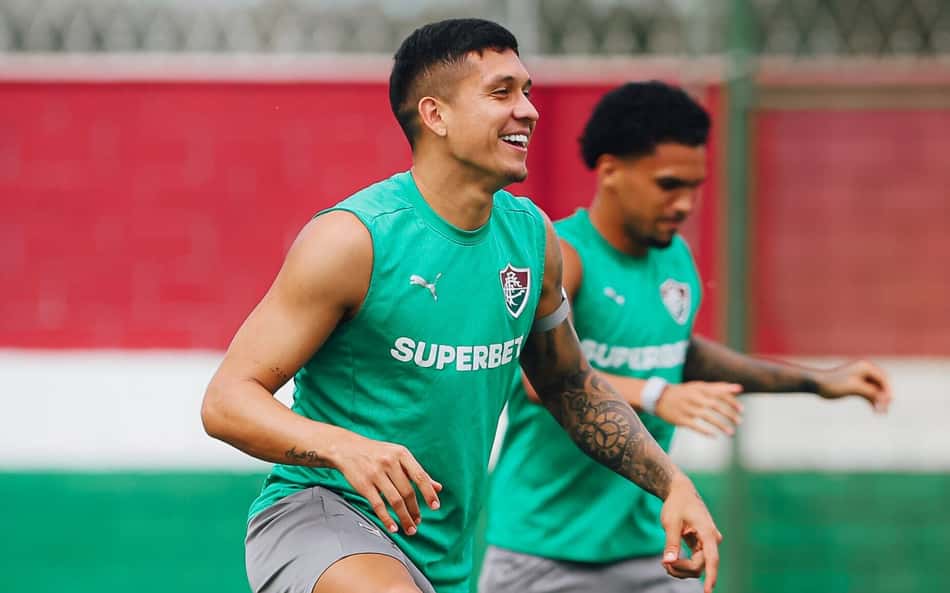 Millán em ação pelo Fluminense no treino
