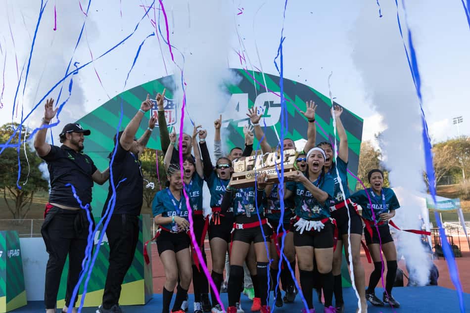 Amazonas comemoram título de torneio de flag football da NFL