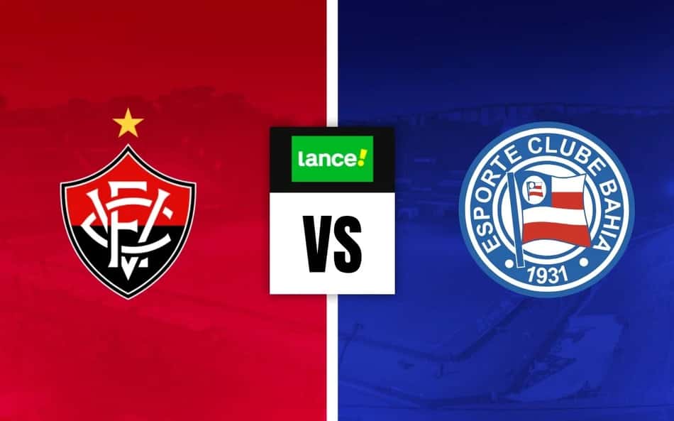 Escudos de Vitória x Bahia com o símbolo do Lance