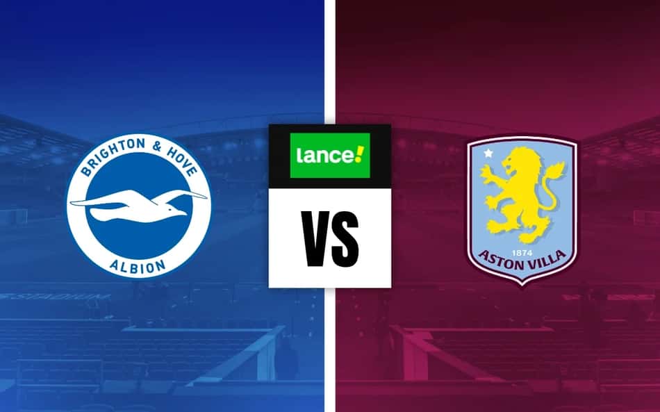 Escudos de Brighton e Aston Villa para Palpites na Premier League