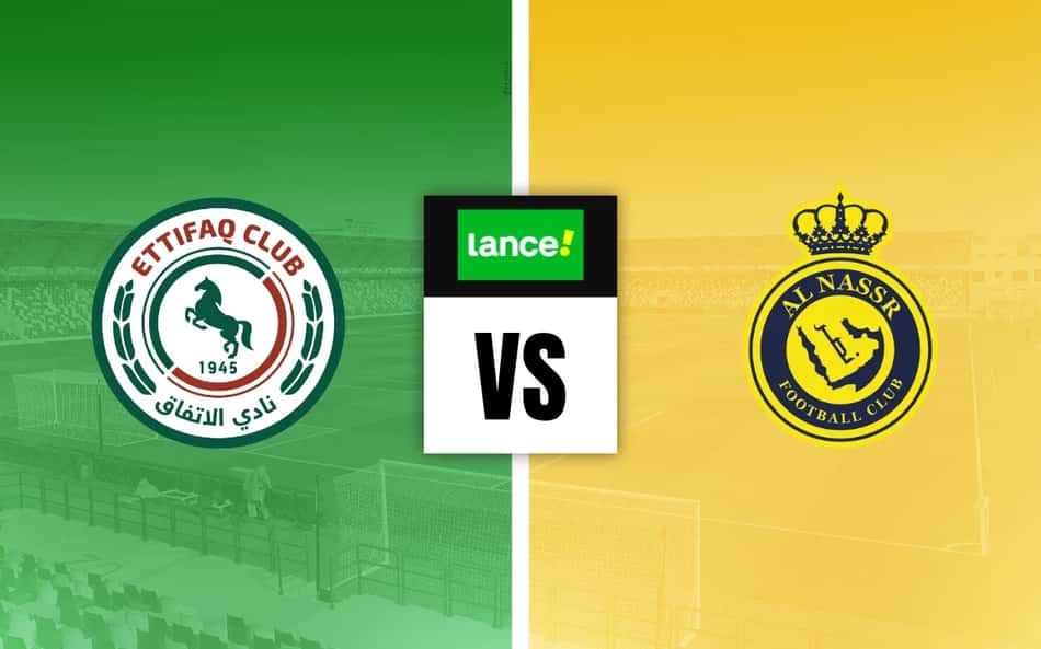 Escudos de Al-Etiffaq e Al-Nassr para Palpites na Saudi Pro League
