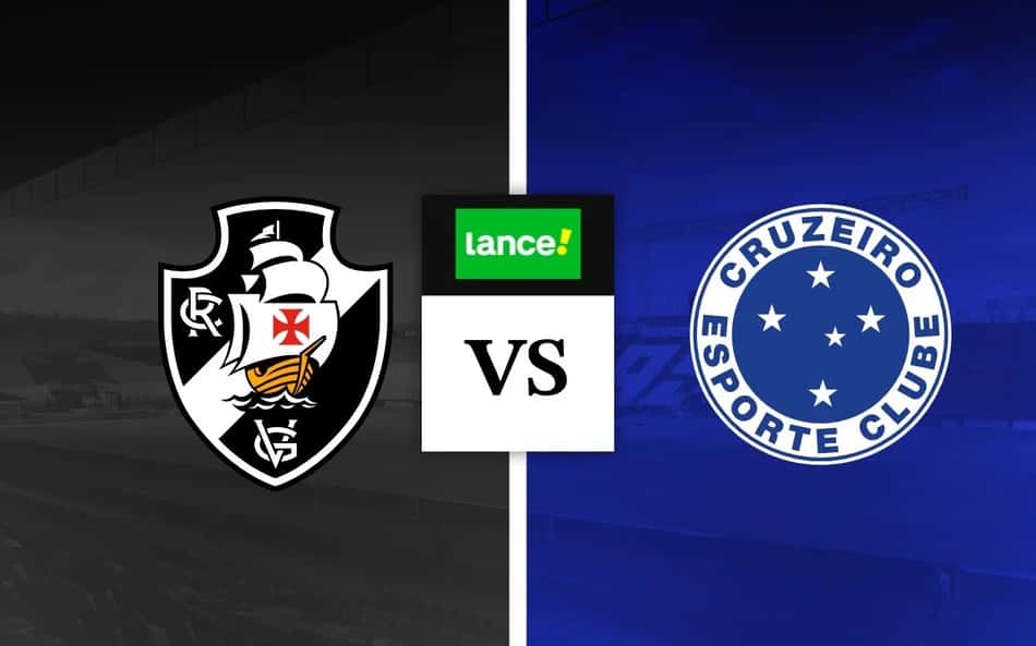 Escudos de Vasco x Cruzeiro com símbolo do Lance