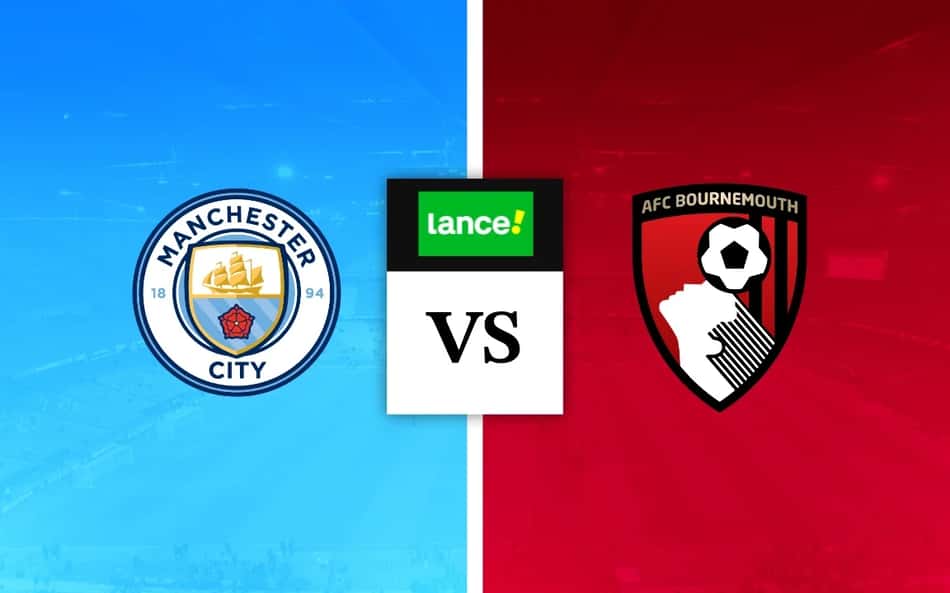 Escudos de Manchester City e Bournemouth para Palpites de Futebol