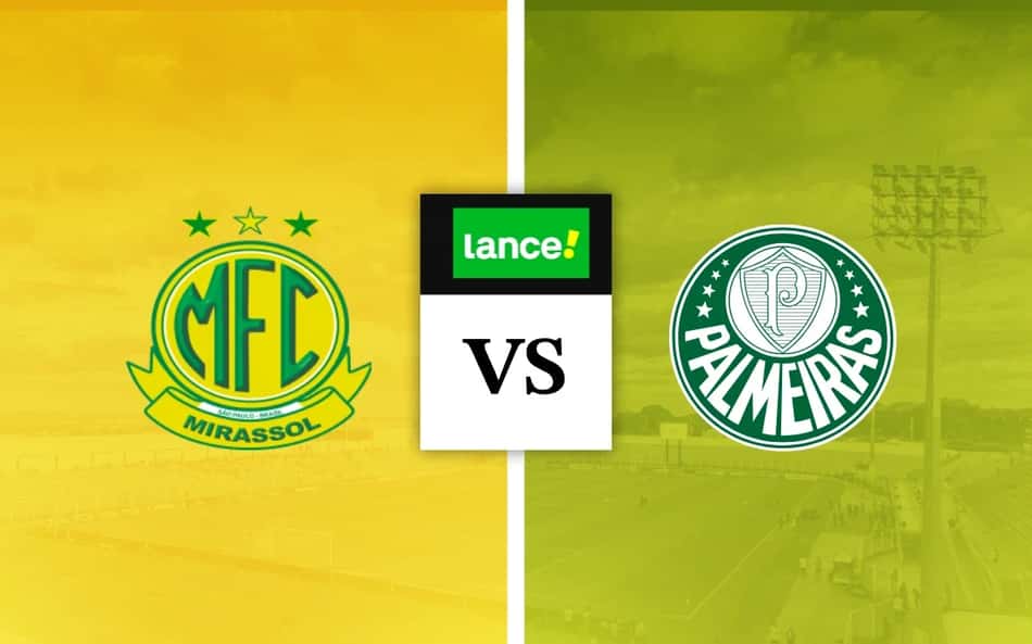 Escudos de Mirassol e Palmeiras para Palpites de Futebol