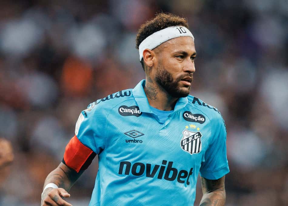 Neymar durante o clássico entre Corinthians x Santos