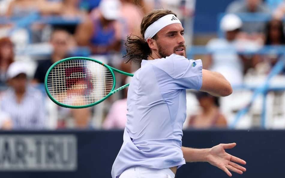 O grego Stefanos Tsitsipas em partida em Washington