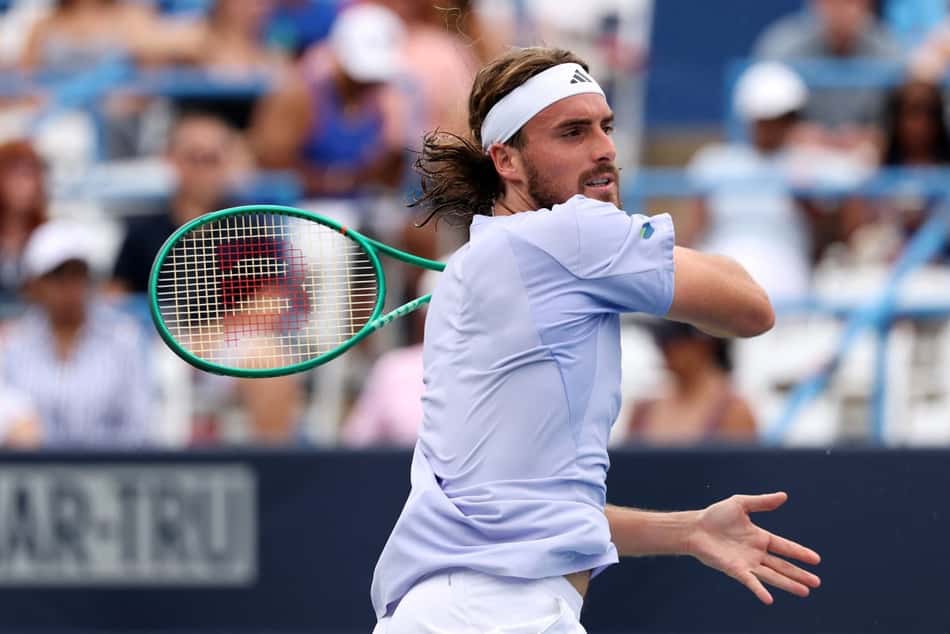 O grego Stefanos Tsitsipas em partida em Washington