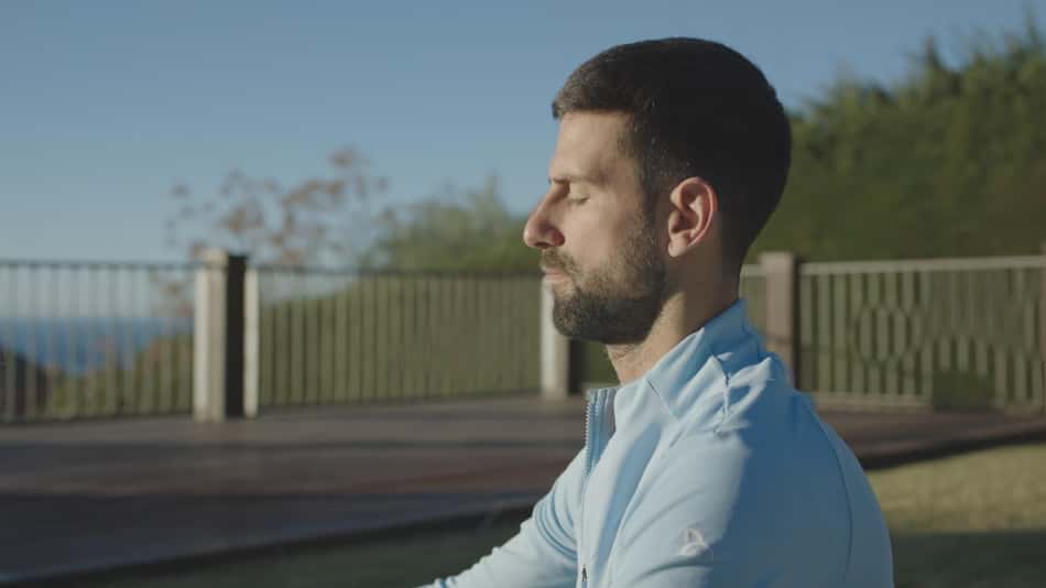 O sérvio Novak Djokovic no documentário 'Lobo no Inverno'