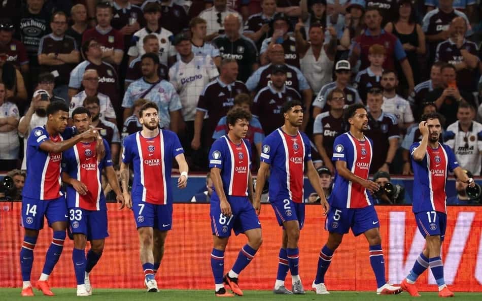 Kvaratskhelia abriu o placar em PSG x Aston Villa pela final da Supercopa da UEFA