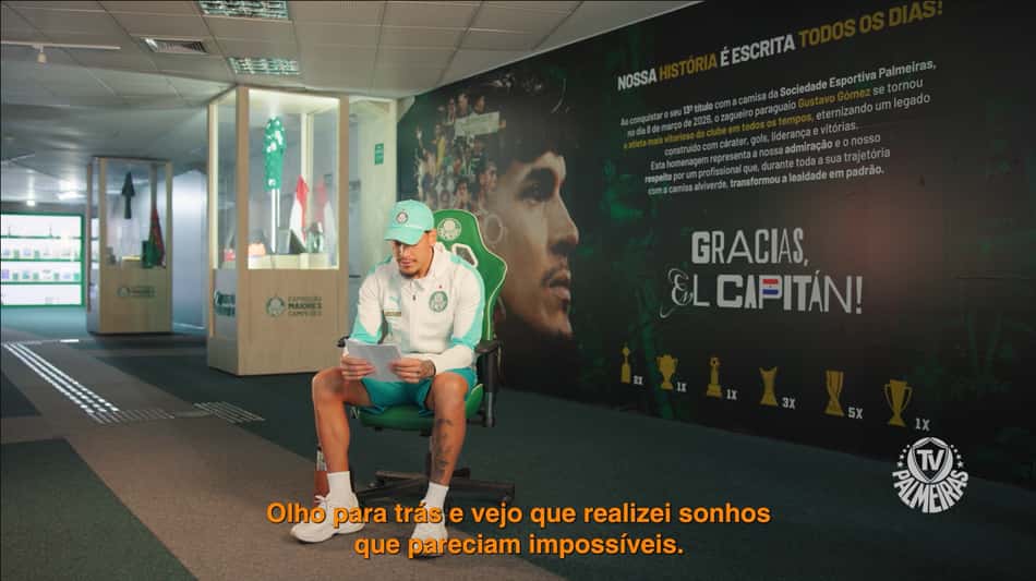 Palmeiras publica carta aberta de Gustavo Gómez aos torcedores (Foto: Reprodução)