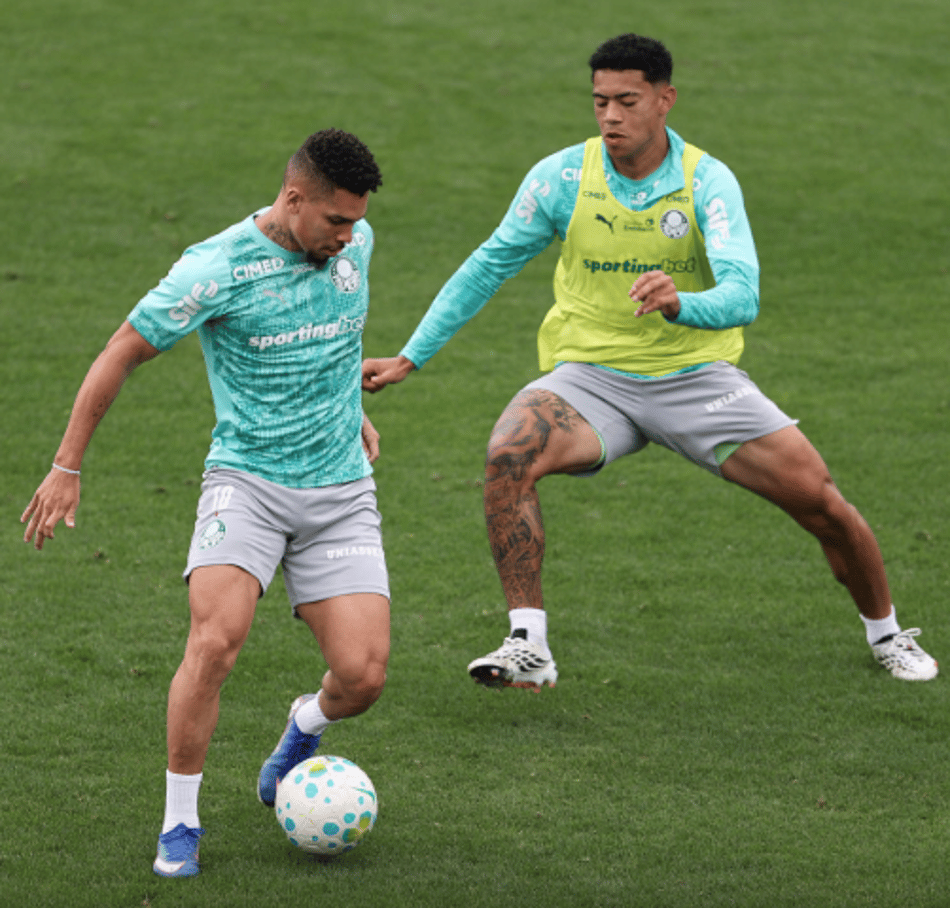 Paulinho durante treino do Palmeiras