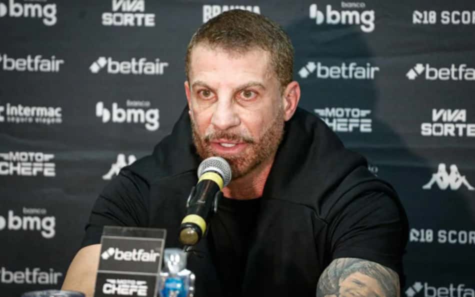 Pedrinho durante entrevista coletiva