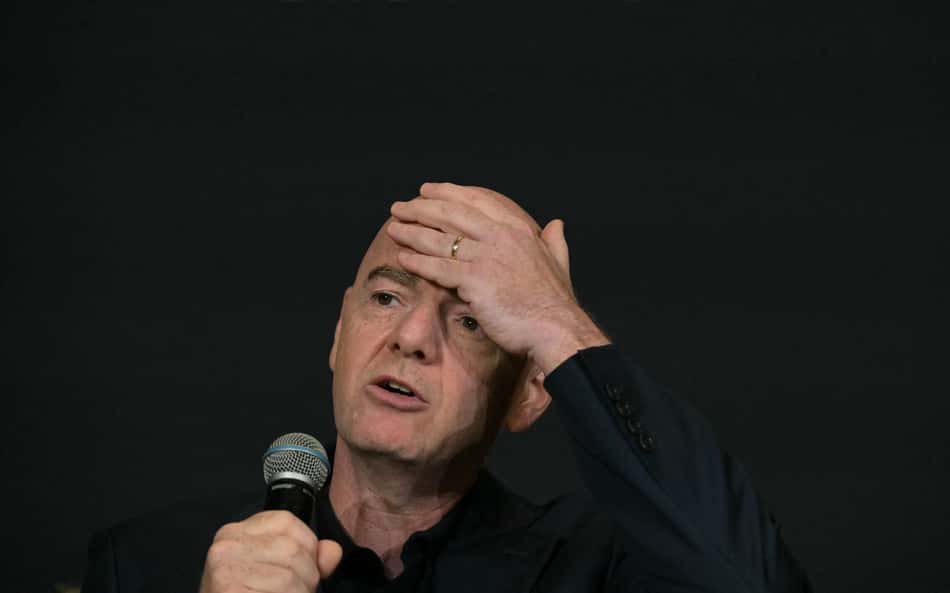 Presidente da Fifa, Gianni Infantino em coletiva durante o Mundial de Clubes