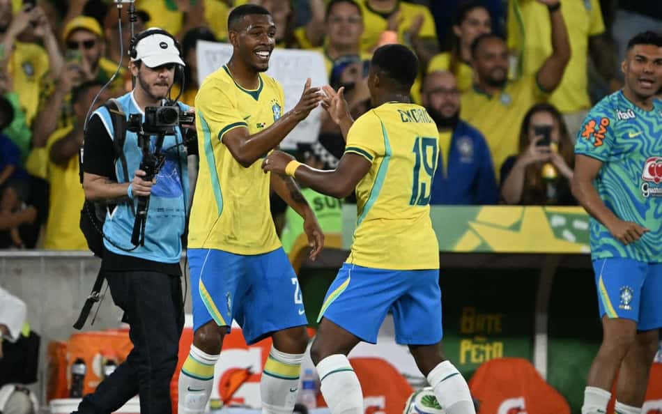 Rayan e Endrick na partida entre Brasil e Panamá, última jogo da Seleção em amistoso de preparação para a Copa do Mundo 2026