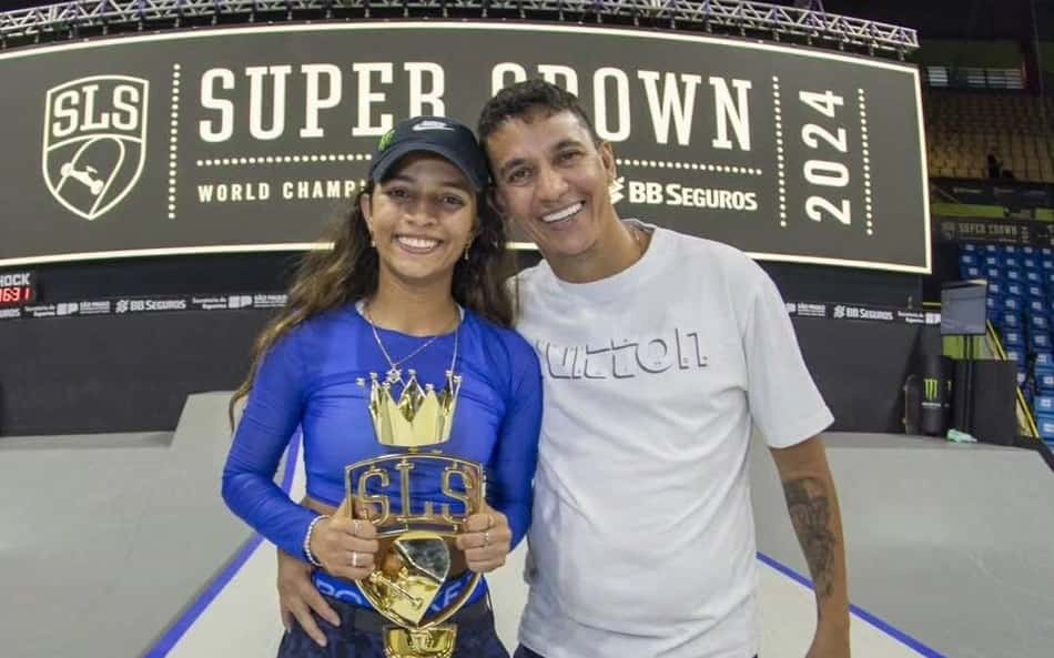 Rayssa Leal e Pai (Foto: Reprodução; Rayssa Leal)